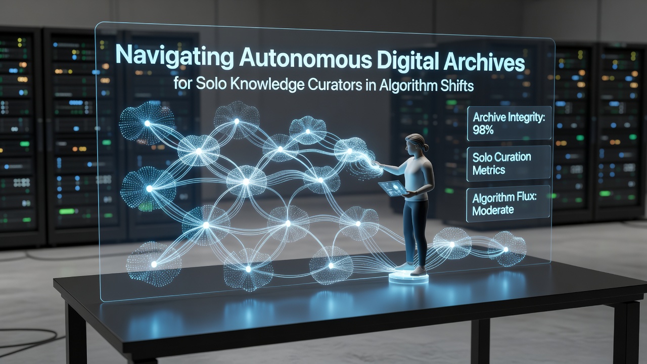 Navigating Autonomous Digital Archives for Solo Knowledge Curators in Algorithm Shifts